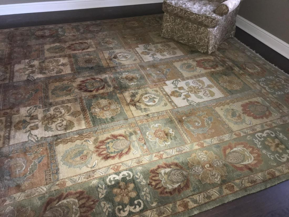 Hand Knotted Persian Floral Motif Wool Carpet (1 of 5)