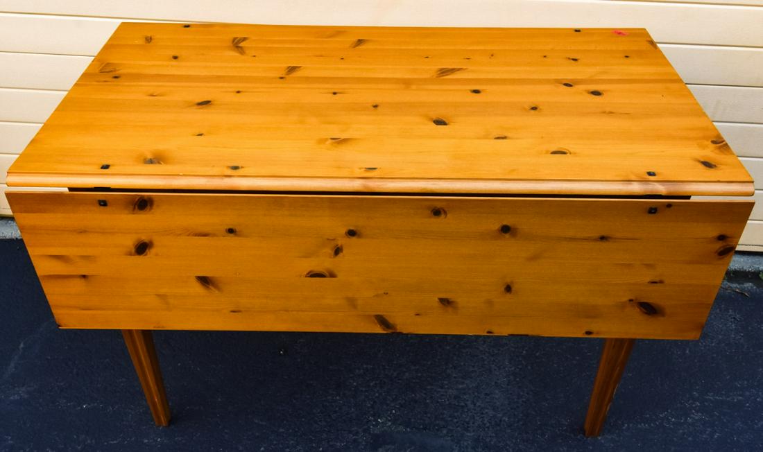 Country Style Knotty Wood Drop Leaf Dining Table (1 of 7)