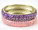 Pair Vintage Enamel & Silver Tone Bangle Bracelets