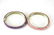 Pair Vintage Enamel & Silver Tone Bangle Bracelets - 2