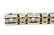 Stainless Steel Gold Tone & Rhinestone Bracelet - 6