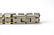 Stainless Steel Gold Tone & Rhinestone Bracelet - 7