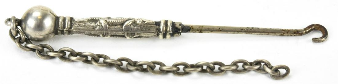 Antique Sterling Silver Button Hook W Lizard Motif (1 of 3)
