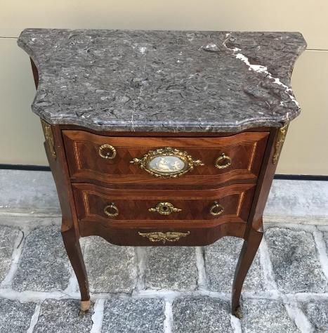 French Style Console / End Table w Marble Top (1 of 4)