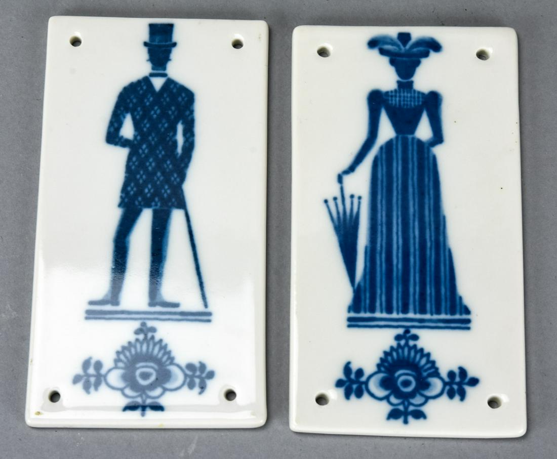 Pair Royal Copenhagen Denmark Porcelain Plaques (1 of 5)