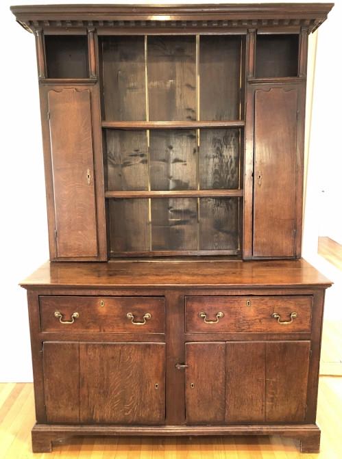 Antique Carved Welsh Kitchen Hutch Cabinet C 1800 (1 of 9)