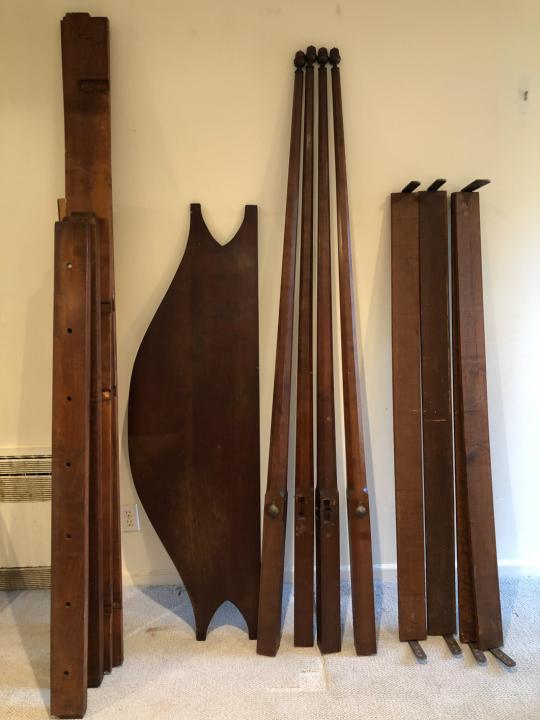 Antique American Empire 4-Poster Bed Acorn Finials (1 of 7)