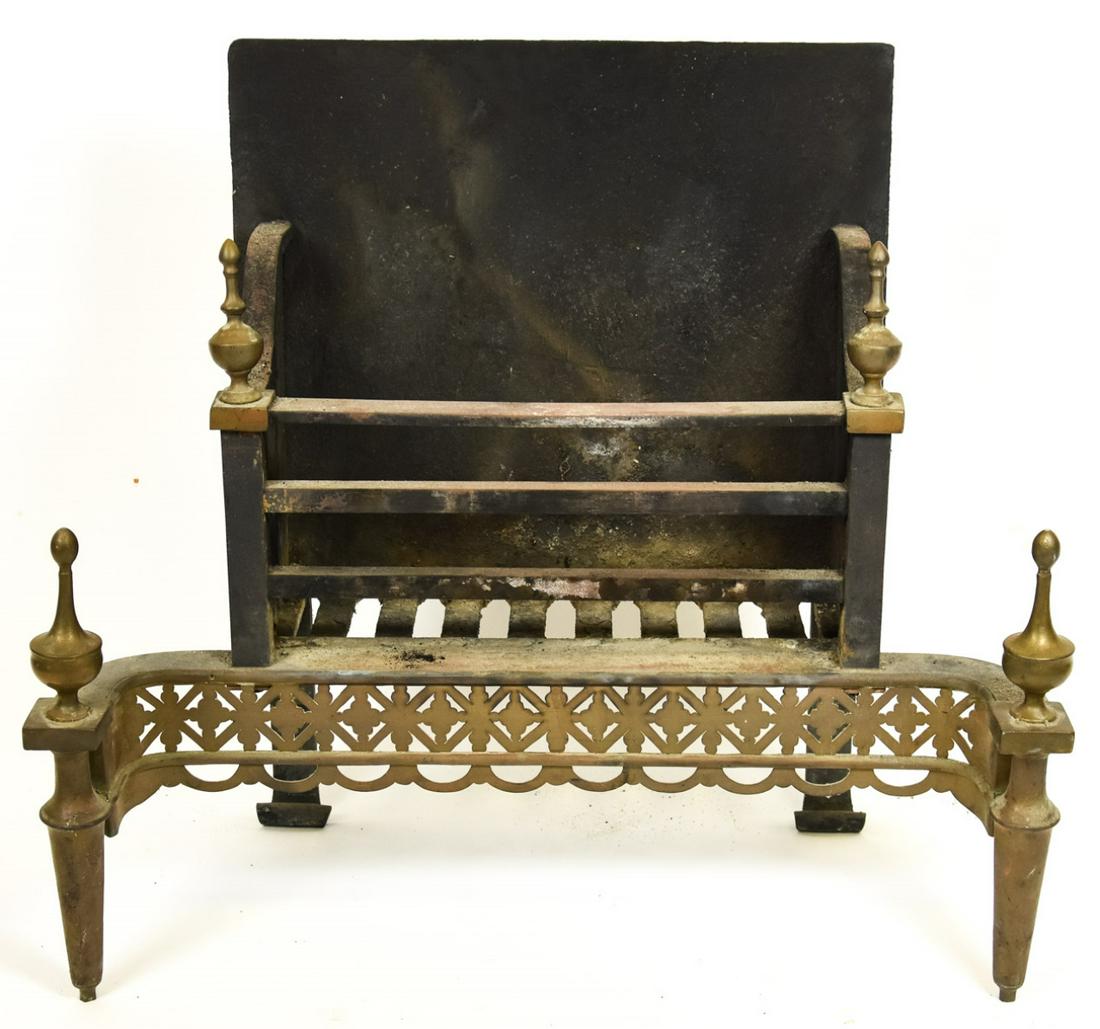 Antique Cast Iron Fire Back and Log Box / Holder (1 of 7)