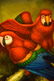 Signed Oil Painting of Two Exotic Parrots - 3