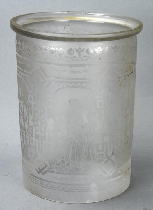 Antique Victorian Frosted Glass Candle Holder (1 of 6)