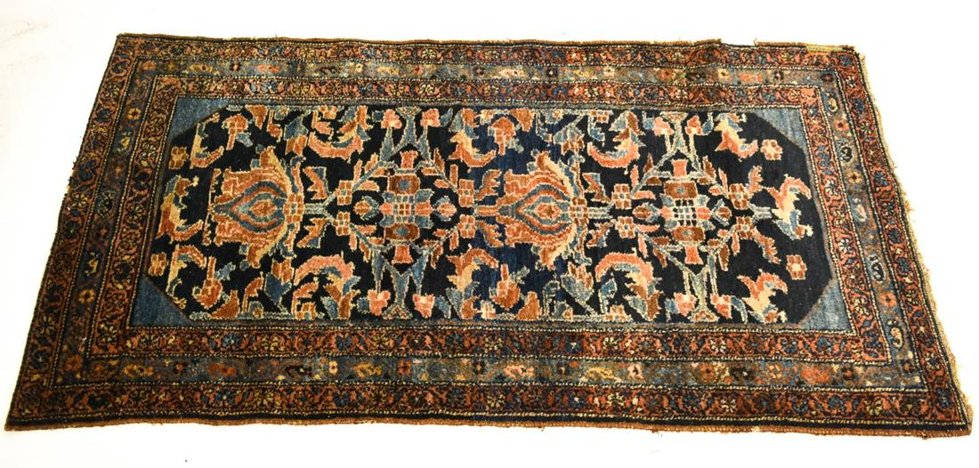 Hand Knotted Oriental Wool Throw Rug / Carpet (1 of 6)