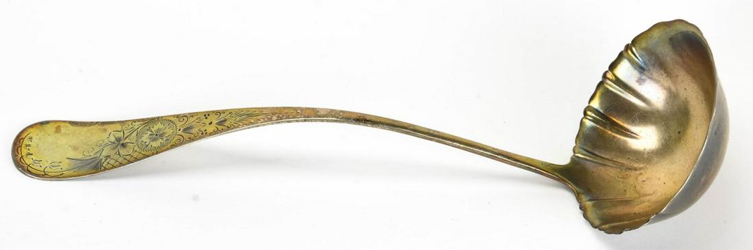 Large Antique Sterling Silver Soup or Punch Ladle (1 of 6)