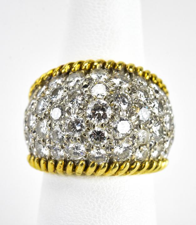 Estate 14kt Two Tone Gold & 2.5 Carat Diamond Ring (1 of 5)