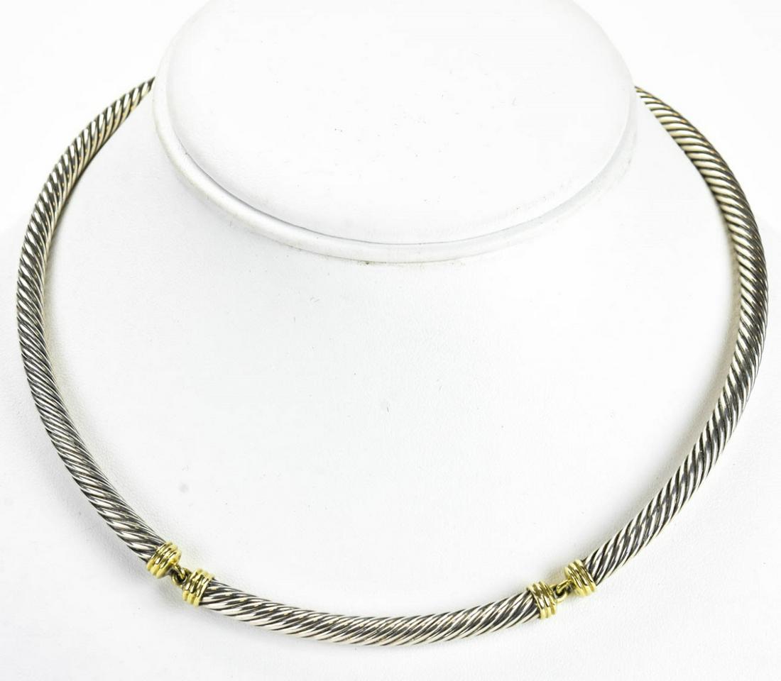 David Yurman 14kt Gold & Sterling Silver Necklace (1 of 5)