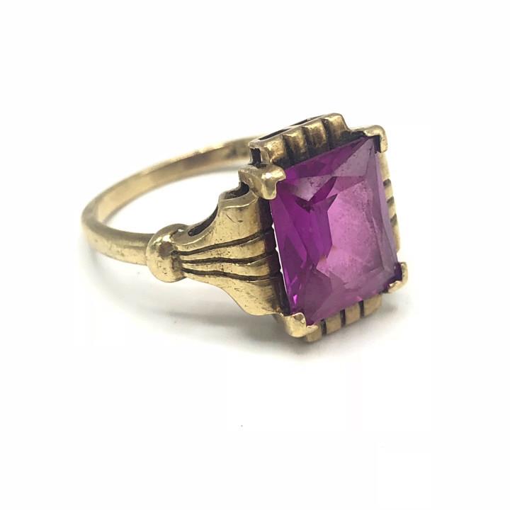 Estate Art Deco 10kt Yellow Gold Cocktail Ring (1 of 3)