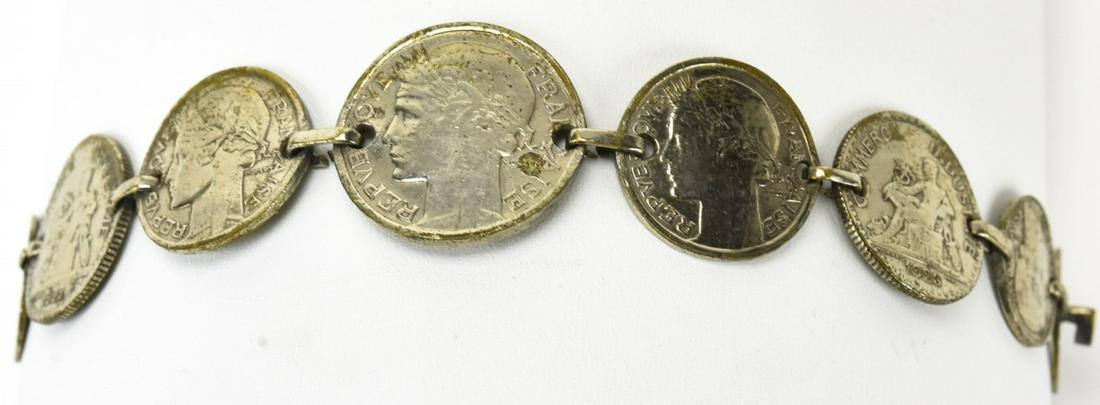 Vintage Handmade French Coin Bracelet (1 of 5)