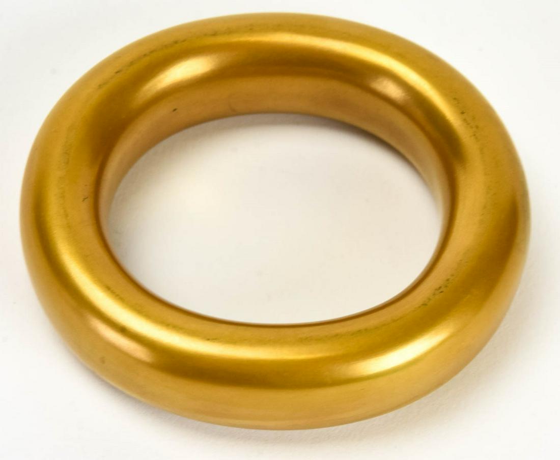 Elsa Peretti Tiffany & Co Gold Lacquer Bracelet: Elsa Peretti Tiffany & Co Gold Lacquer Bracelet. This bracelet is shown in the Tiffany Book and is pictured on their website. It comes with the original box, paperwork in Japanese and a copy of the pa