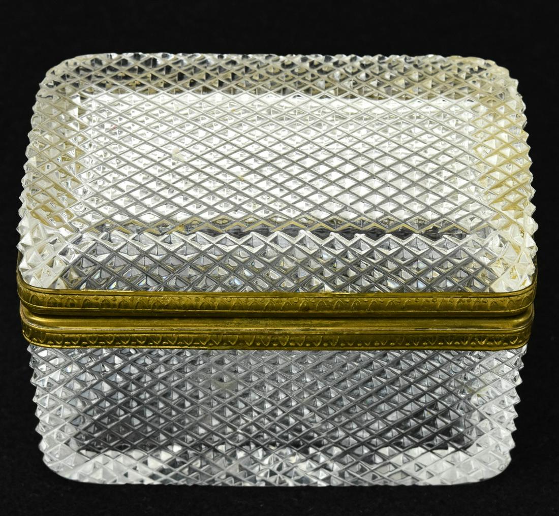 Antique Cut Crystal & Ormolu Jewelry or Table Box (1 of 6)
