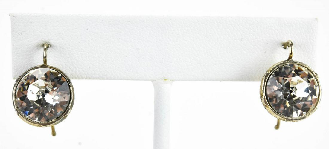 Sterling Silver Paste Georgian Style Drop Earrings (1 of 5)