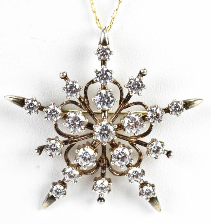 Estate Vermeil Sterling Silver & Paste Starburst (1 of 6)