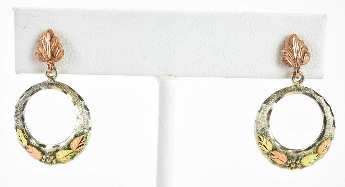 12k Black Hills Gold & Sterling Silver Earrings (1 of 5)