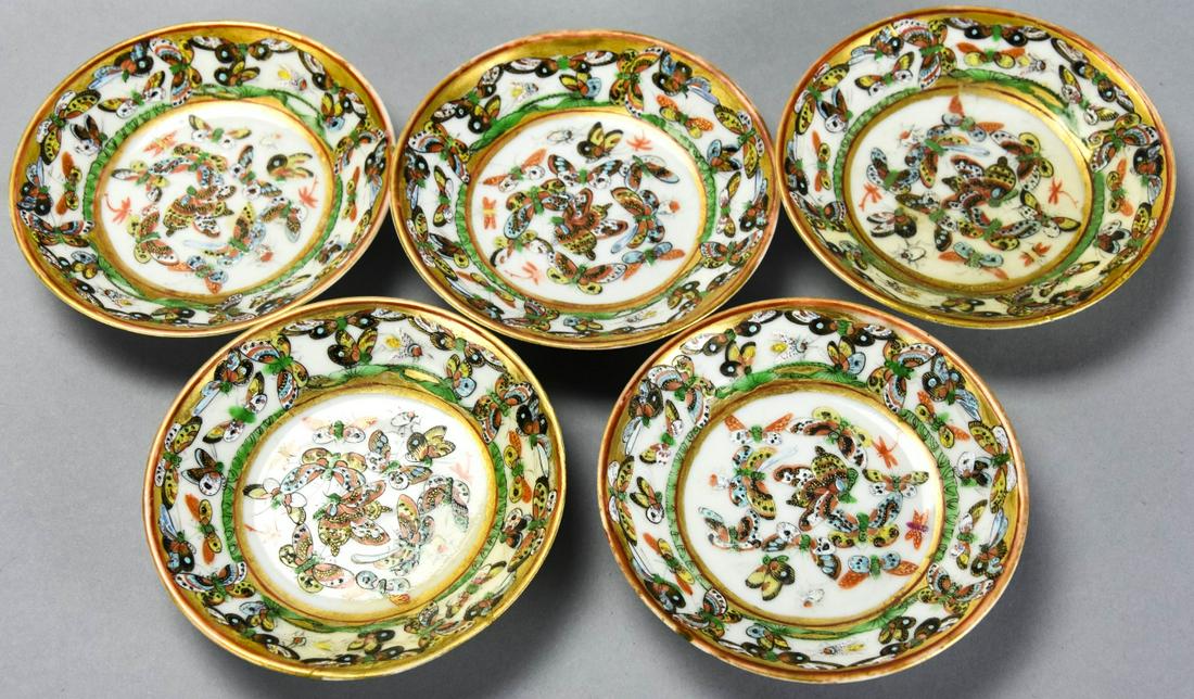 5 Chinese Thousand Butterfly Condiment Dishes (1 of 5)