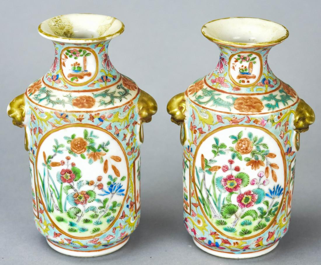 Pair of Signed Antique Chinese Hand Painted Vases (1 of 7)