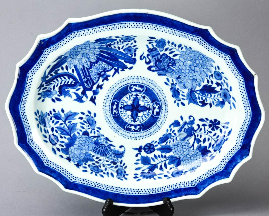 Chinese Fitzhugh Pattern Hand Painted Platter (1 of 5)