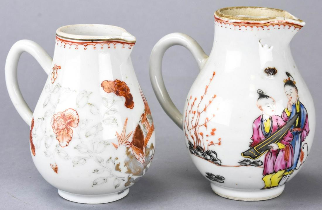 Two Antique 18th C Chinese Export Pitchers (1 of 6)
