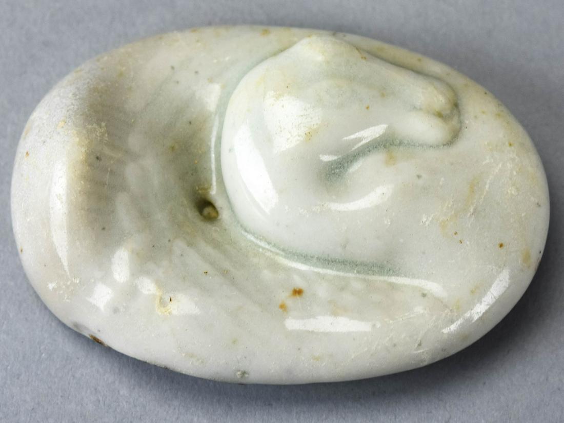 Chinese Celadon Pottery Scroll Paper Weight (1 of 5)