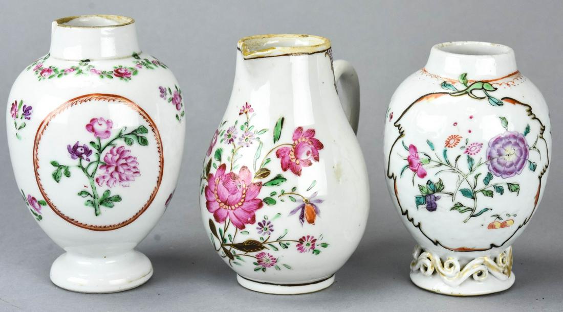 3 Antique 18th C Chinese Export Porcelain Items (1 of 7)