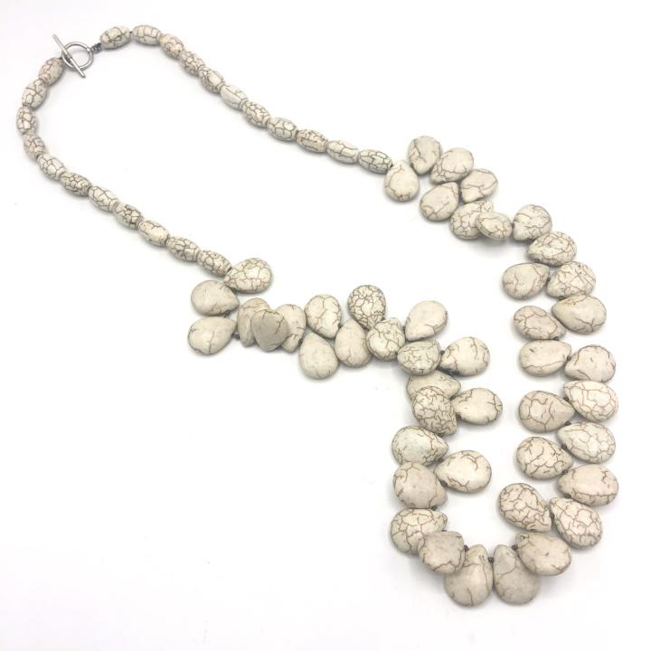 Vintage Natural White Turquoise Necklace (1 of 5)