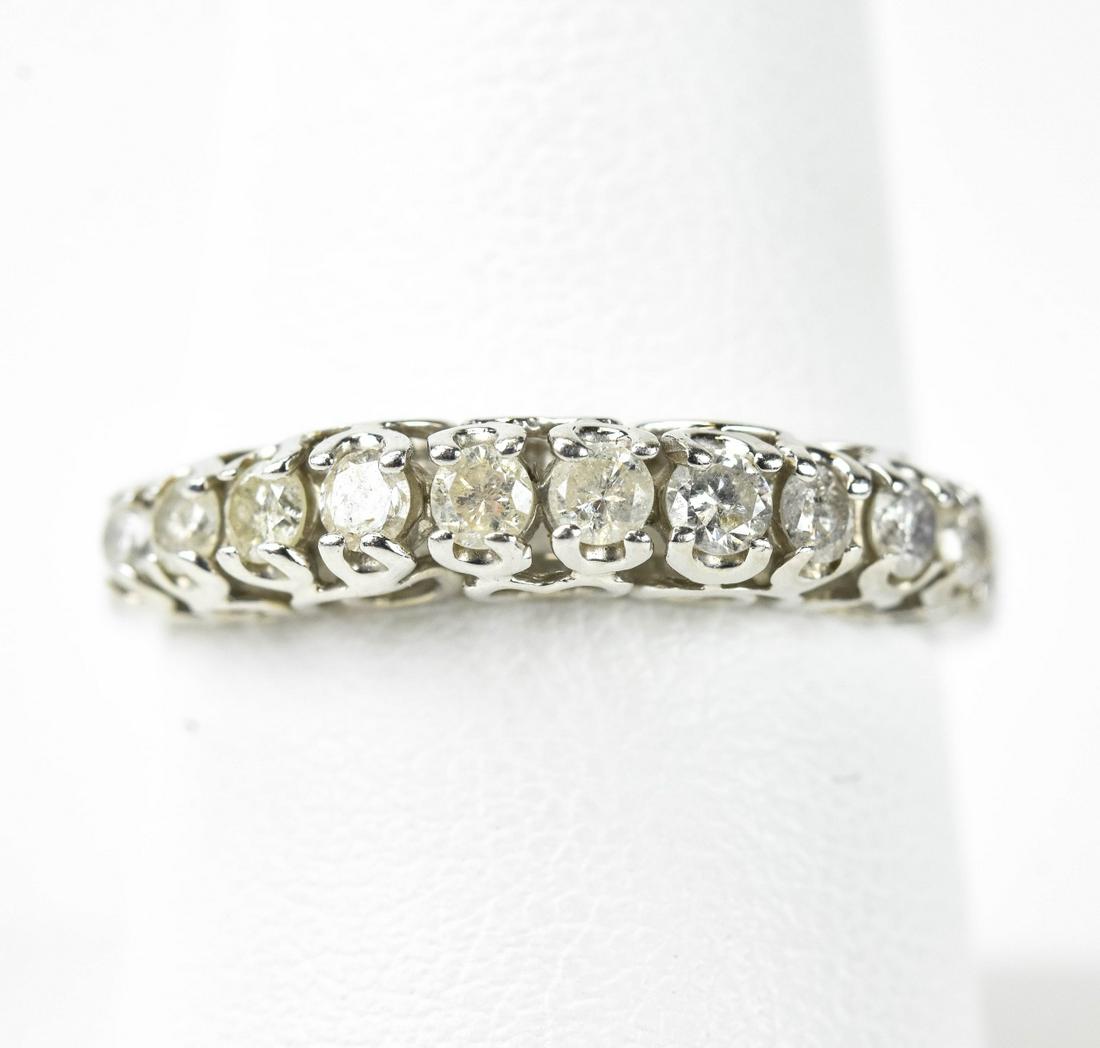 Diamond and 10K White Gold Ring (1 of 7)