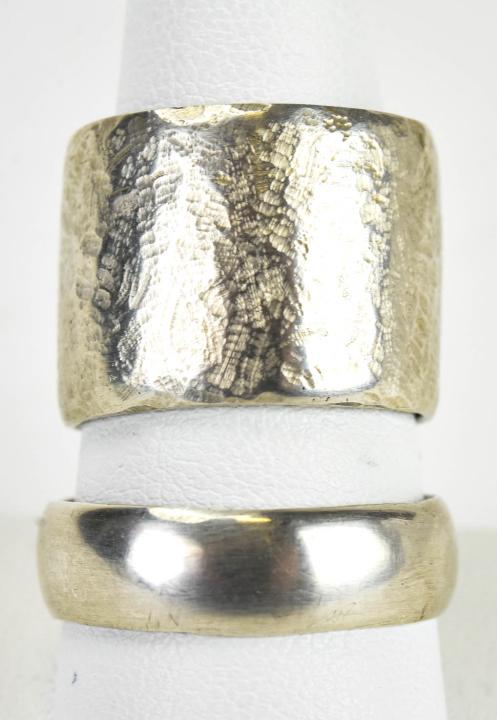 Two Vintage Sterling Rings Made from Coins (1 of 5)