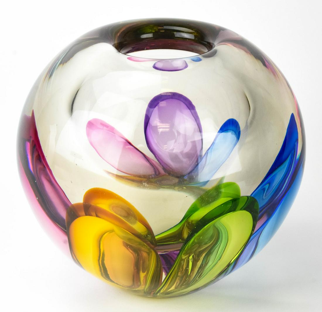 Leon Applebaum Large Mid Century Art Glass Vase (1 of 6)