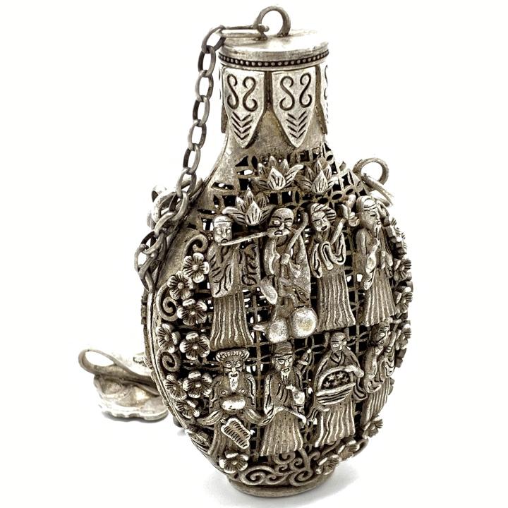 Antique or Vintage Chinese Snuff Bottle Chatelaine (1 of 6)