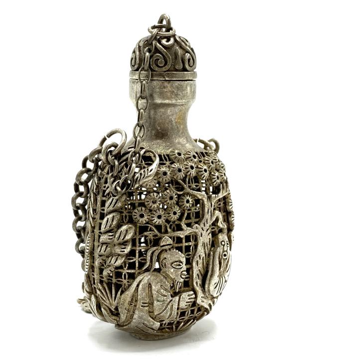 Antique or Vintage Chinese Snuff Bottle Chatelaine (1 of 8)