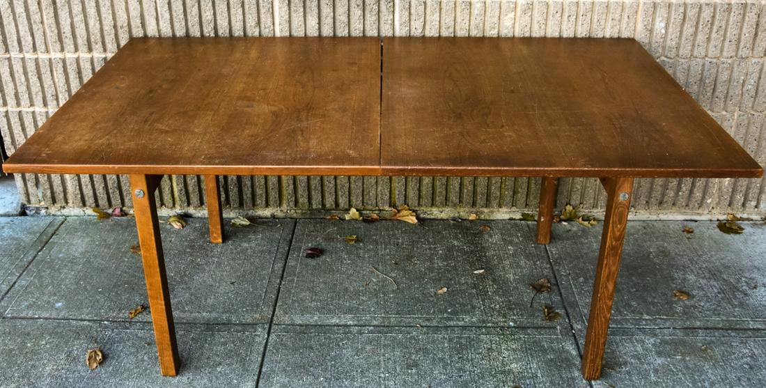 Andreas Tuck Hans Wegner Mid Century Dining Table: Andreas Tuck Hans Wegner Mid Century Modern Dining Table W 2 Leaves. 28 inches x 67 inches x 39.5 inches, each additional leaf measures 17.5 inches x 39.5 inches.