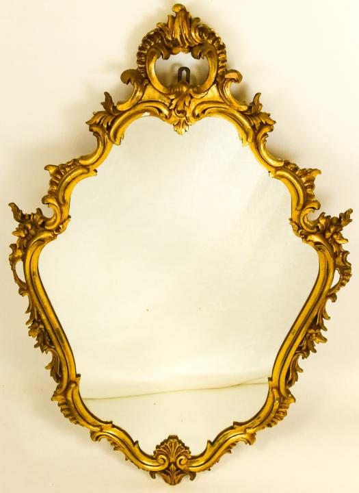 Hand Carved Wood Italian Florentine Gilt Mirror (1 of 7)