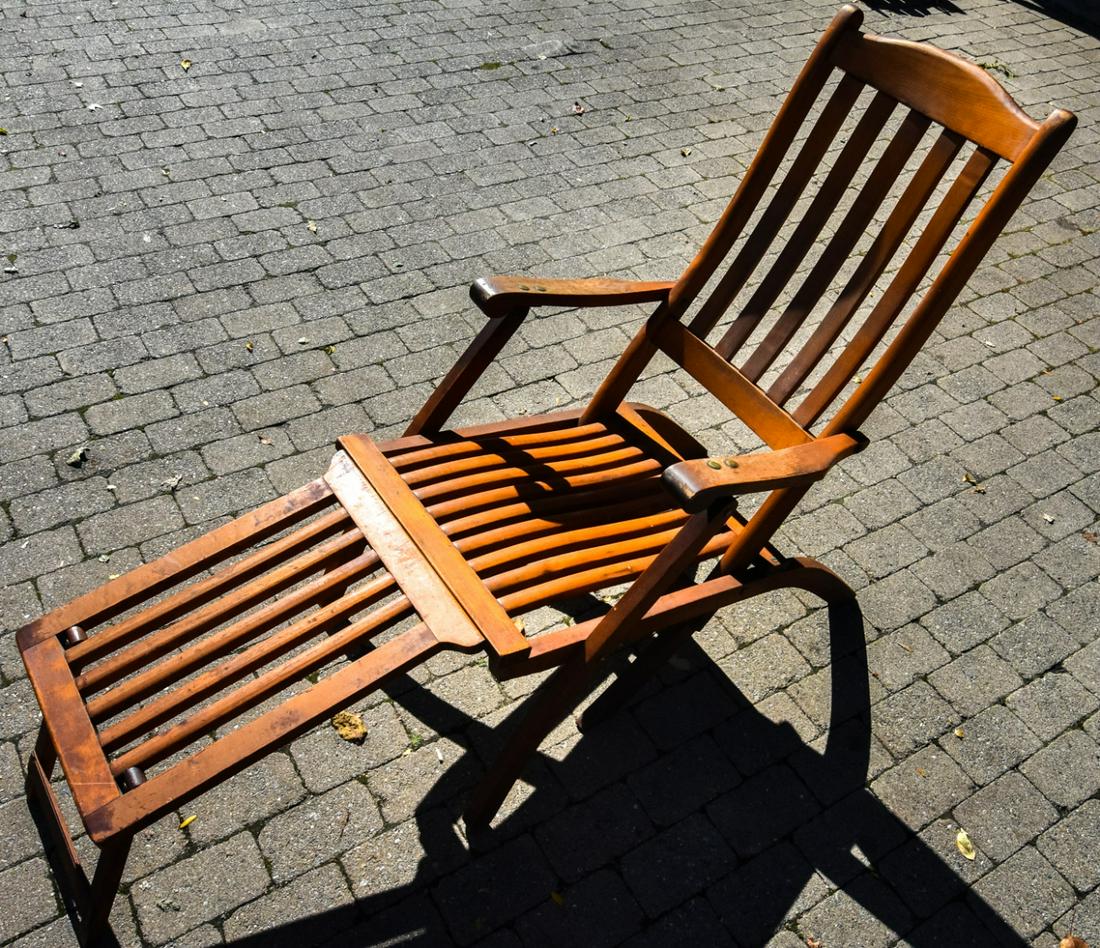Antique Campaign Style Ocean Liner Deck Chair (1 of 7)