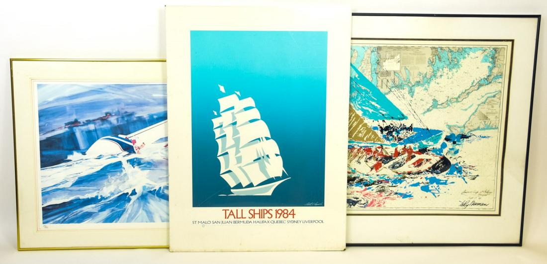 Leroy Neiman Print  Americas Cup Newport 1964 (1 of 6)