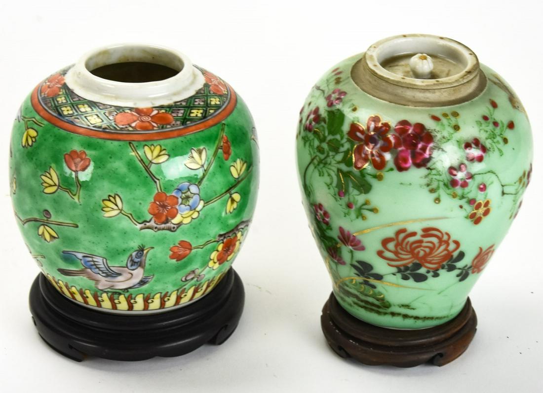 2 Asian Hand Painted Porcelain Ginger Jars (1 of 6)