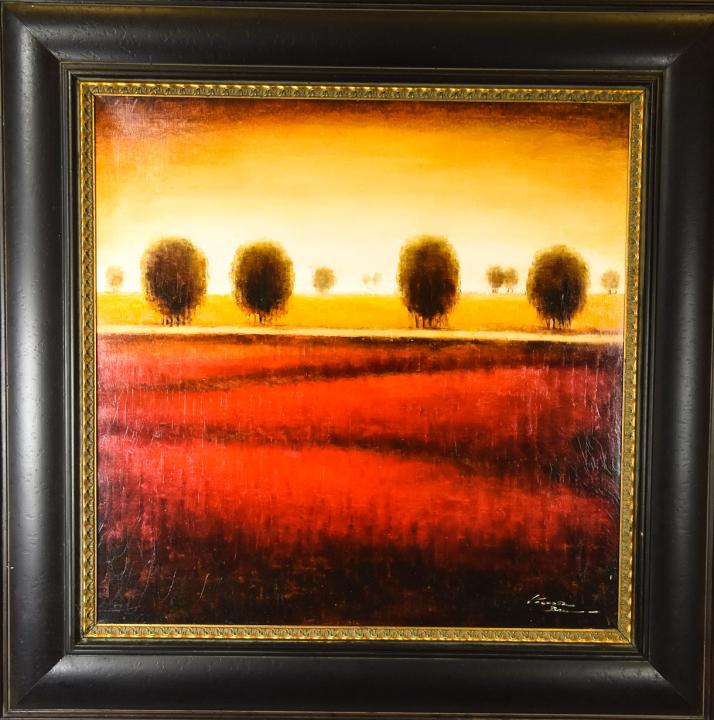 Signed Contemporary Style Landscape Scene Painting (1 of 5)