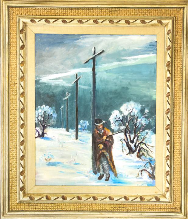 Mark Buck Winter Scene Oil Painting (1 of 6)