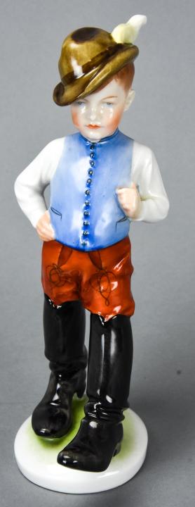 Herend Hungary Porcelain Statue of Boy Walking (1 of 5)
