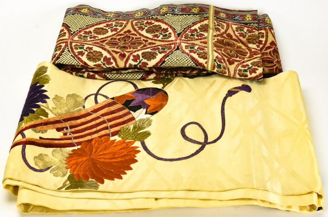 2 Asian Silk Embroidered Sashes (1 of 6)