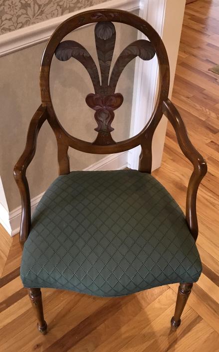 English Hand Painted Plume Back Chair by Hickory (1 of 4)