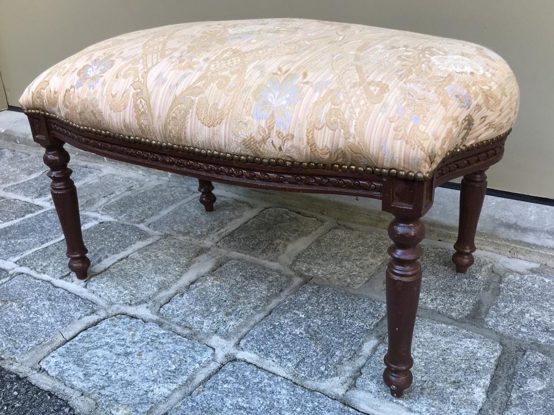 Antique French Louis XV Style Ottoman or Bench (1 of 3)
