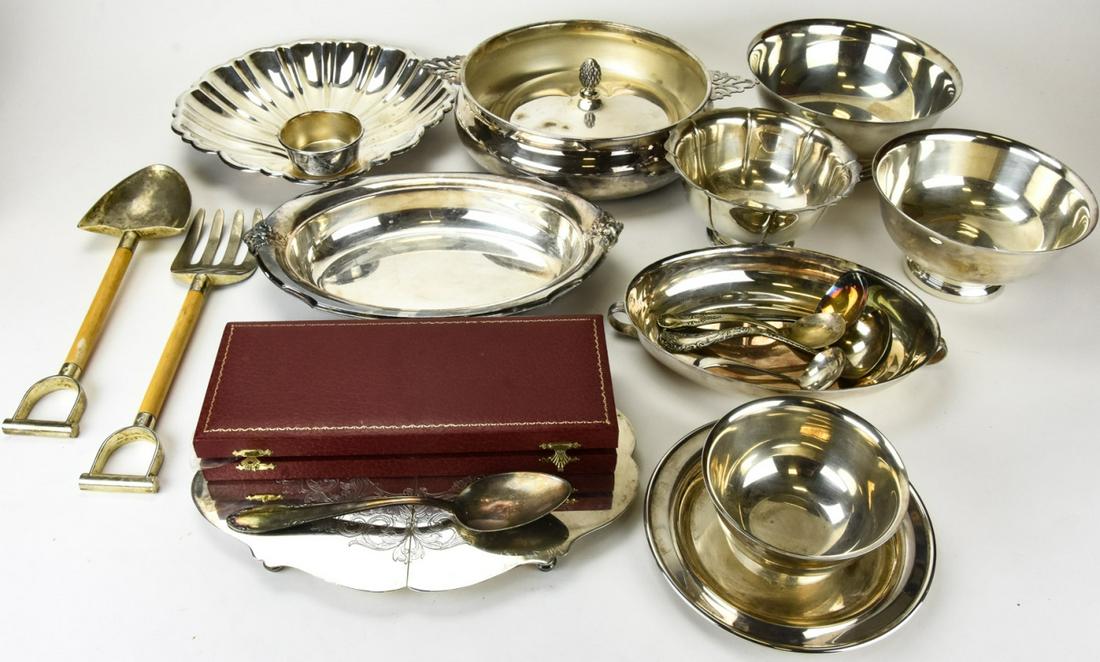 Collection of Silver Plate Serving Pieces (1 of 5)