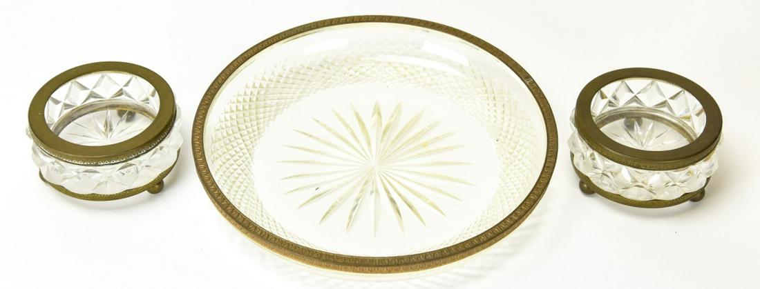 Antique French Empire Ormolu Crystal Serving Items (1 of 6)